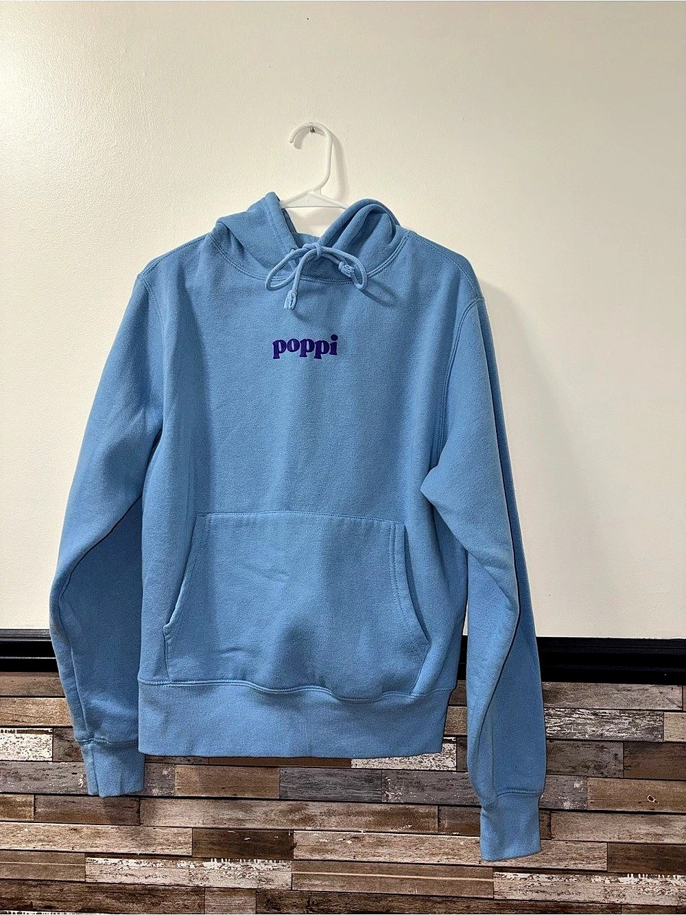 poppi Future of Soda Graphic Hoodie Sweatshirt in Blue Small